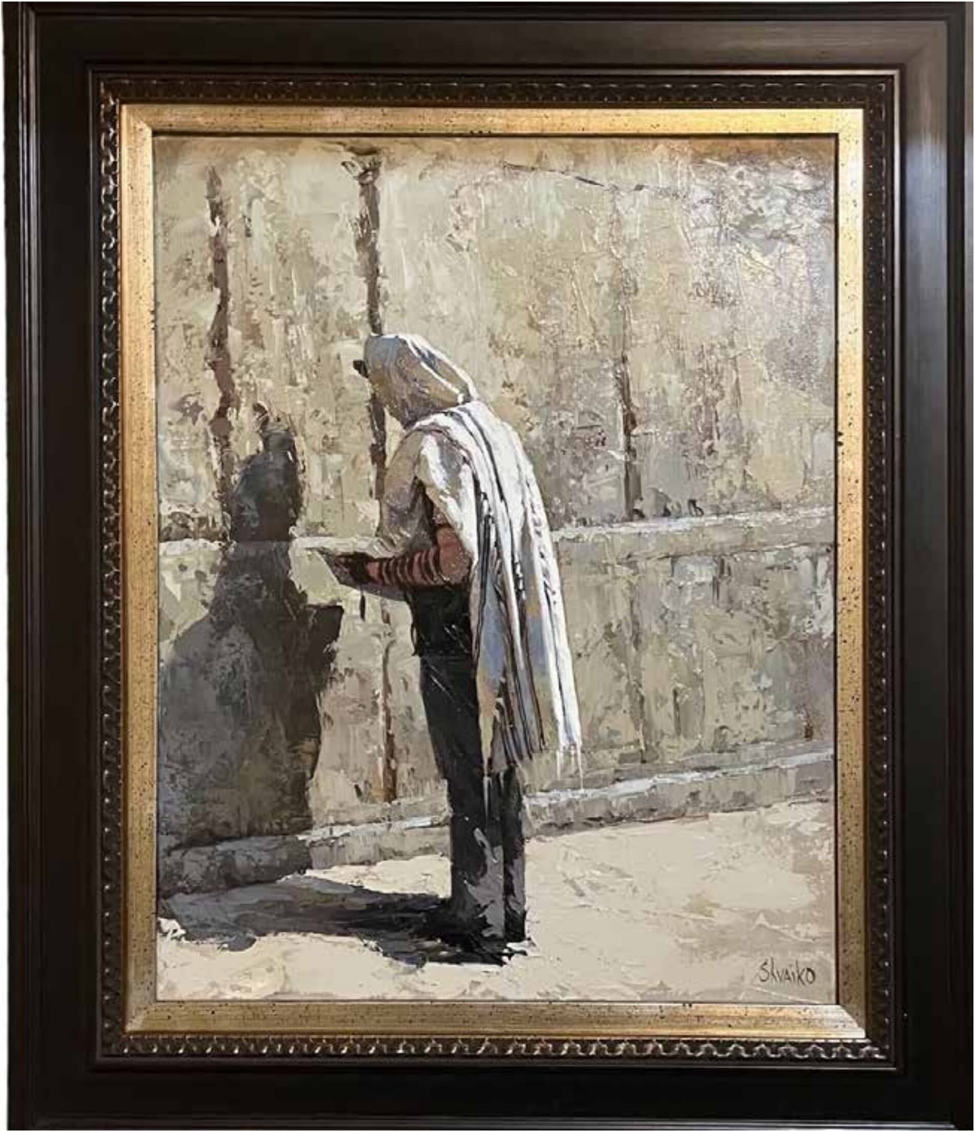 Wailing Wall by Viktor Shvaiko, Oil on canvas, 20 × 16 in, 2017.